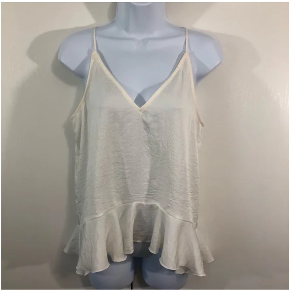Express Ivory V-Neck Cami. Sz S